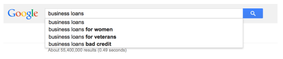 Поисковые запросы в подсказках google